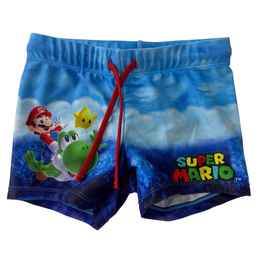 H&M Super Mario Blue Euro Swim Shorts Size 2-4Y
